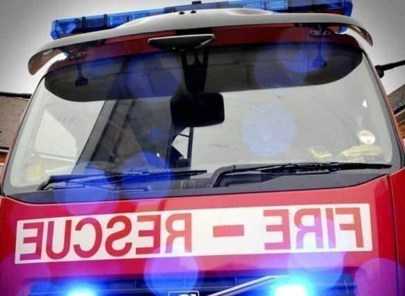 Firefighters were called twice to a grassed area near Steetley Beach on Monday evening.