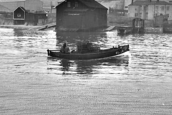 A fishing coble off Hartlepool.