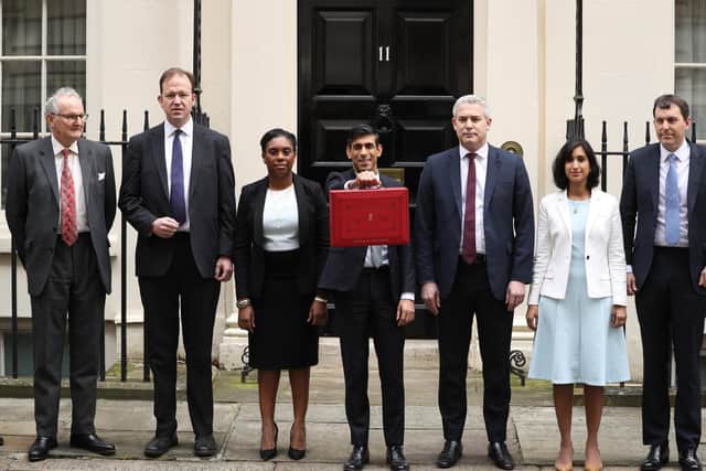 The Chancellor Rishi Sunak and his team are coming under pressure to use the Spring Statement to ease the impact of rising costs of living. Photo: Steve Barclay Getty Images