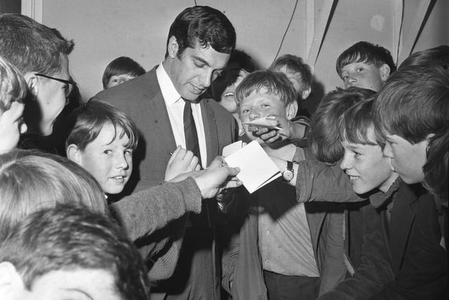 Singer Frankie Vaughan visited Hartlepool Boys Welfare Club and we believe this would have been in the early 1970s.