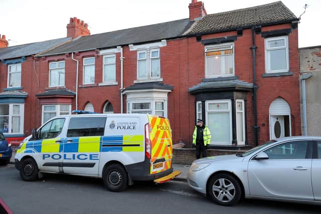 Police outside a house in Wharton Terrace, Hartlepool, following the launch of a murder inquiry on Sunday, October 15.