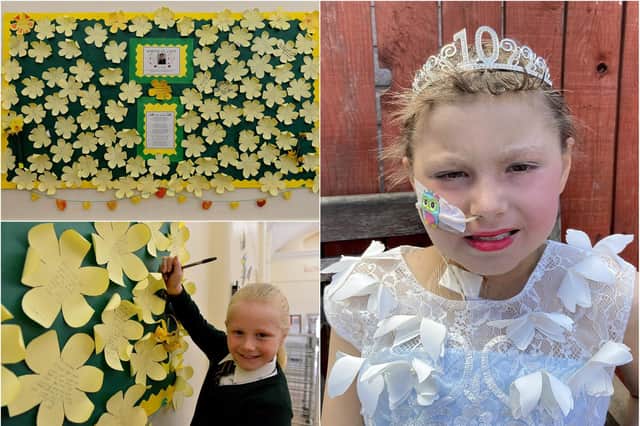 Pupils and staff at St Aidan's Primary School have paid a tribute to Keisha Watson, who passed away in March after a brave fight with leukaemia.