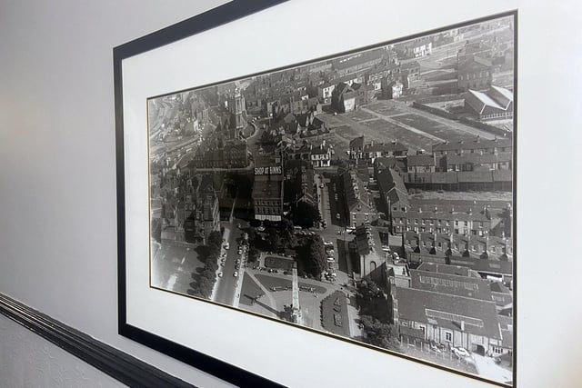 One of the many historical images of Hartlepool hanging on the wall in The Grand Hotel. Picture by FRANK REID