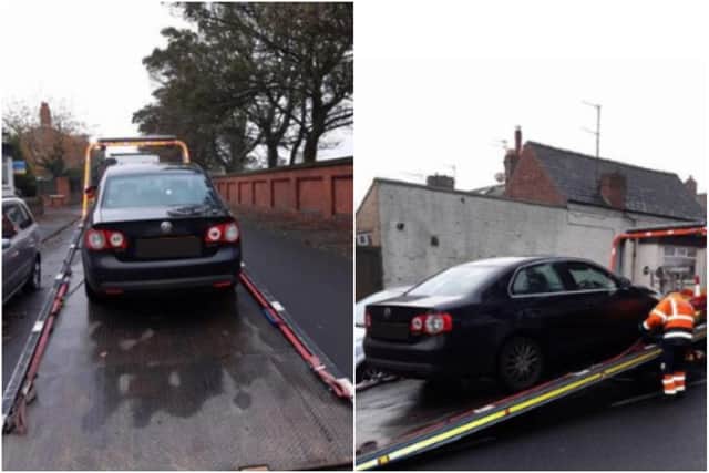Hartlepool Neighbourhood Policing Team shared these photos after the car was taken off the roads.