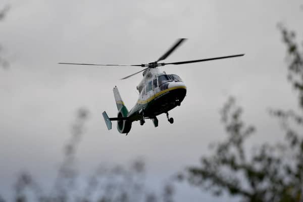 The Great North Air Ambulance was called in to help the North East Ambulance Service.