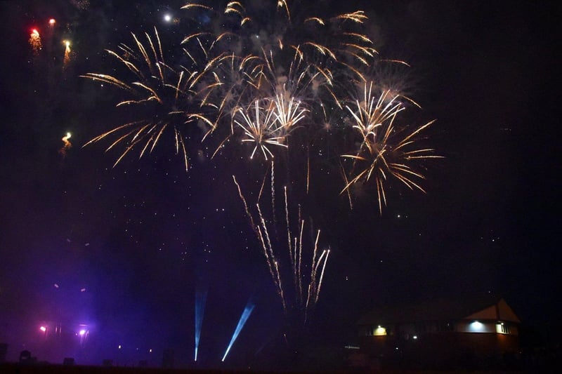 Fireworks light up the sky over Hartlepool Marina following the Tower of Light show at the Tall Ships. Picture by BERNADETTE MALCOLMSON