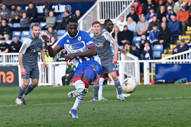 While it might seem that his goal against Halifax, his 20th in the league, means he has reached his last attainable milestone, the 29-year-old could still finish as high as third in the National League's top goalscorer charts. Poolies might not want to consider the prospect, but Dieseruvwe will know that a strong finish will do him no harm if there are any Football League clubs considering swooping for him this summer.