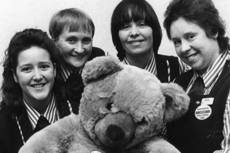A Valentine's Day draw for a Teddy Bear at Woolworth's in South Shields. Pictured left to right are: Alice Rackham, Marjorie Anderson, Margaret Simon, Vivienne Watkins.