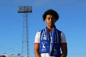 Tayt Trusty has joined Hartlepool United on loan from Blackpool. Picture by Hartlepool United Football Club