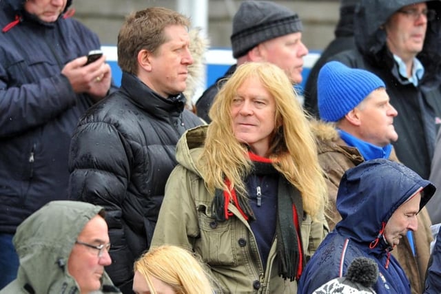 Born in 1957, the guitarist was part of Hartlepool heavy metal band White Spirit before joining Gillan and later rock legends Iron Maiden. Here he is supporting his home team Hartlepool United in 2012.