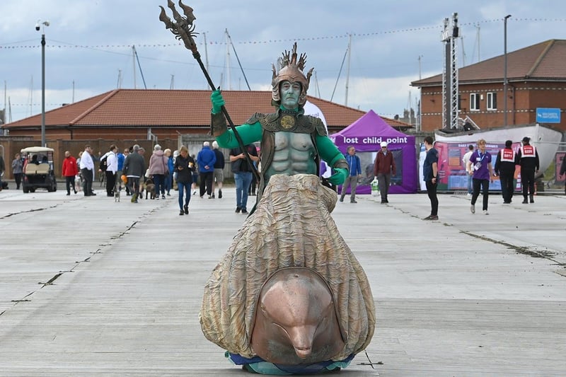 The races have even attracted visitors from the depths of the sea.