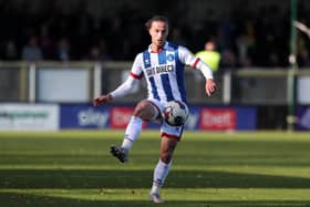 Jamie Sterry suffered another injury setback ahead of Hartlepool United's defeat at Swindon Town. (Credit: Mark Fletcher | MI News)
