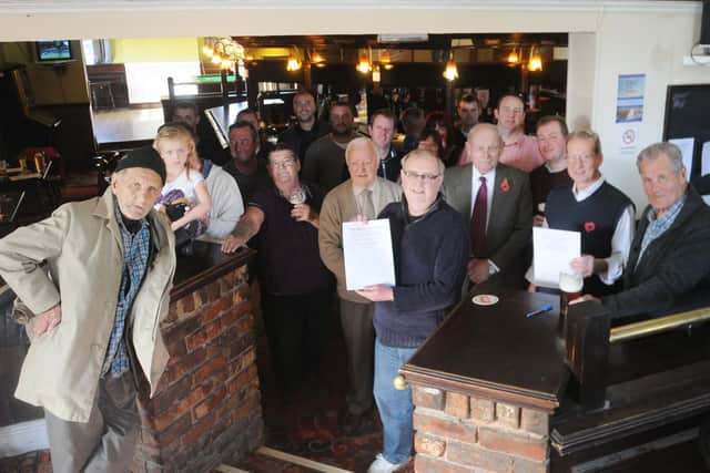 Campaigners fighting the pub's proposed closure in 2012.