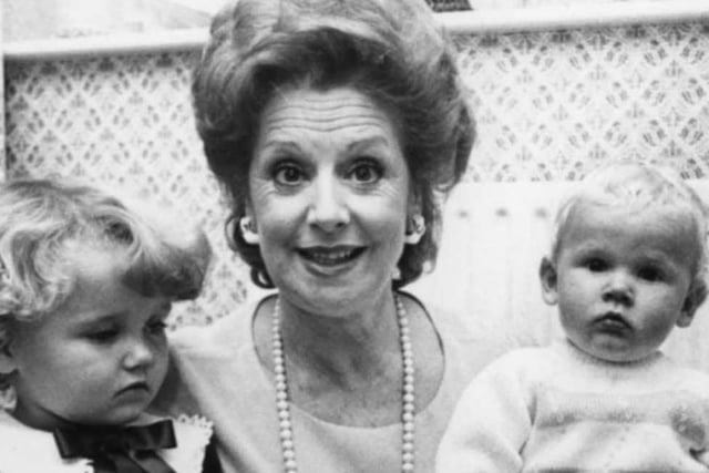 Coronation Street’s Rita Fairclough, alias actress Barbara Knox, met some young fans when she was at a special gala event hosted by Binns department store in 1984.