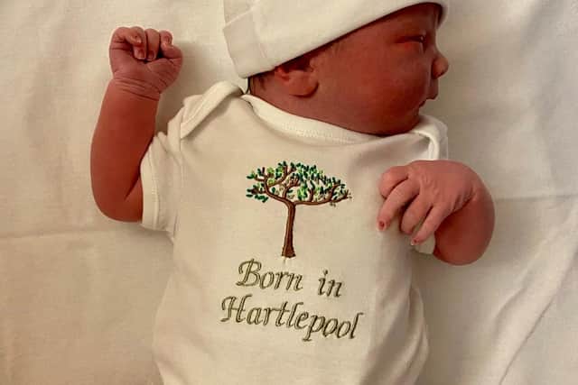Baby William Ferry, born in the Rowan Suite at the University Hospital of Hartlepool, on Saturday, March 6.