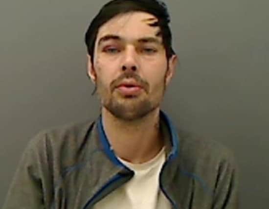 Robber Stevie Michael Smith targeted a female OAP patient after his own discharge from hospital.