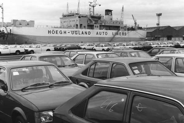 For many years cars were imported into Hartlepool docks. Who remembers scenes like this from 1985?