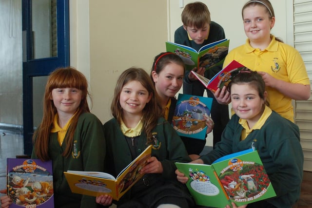 Louis Ronsley, Emily Attwood, Katie Wilson, Rachel Blakey, Lucy Hall and Ffion Lanigan read together in 2011.