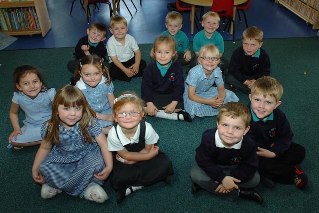 A first school photo for these new starters at St John Vianney.