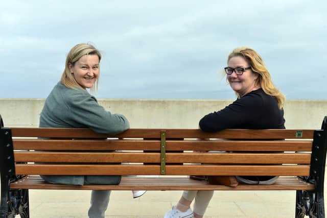 The Happy To Chat Benches at Seaton Carew were the idea of Cllr Sue Little and Cllr Leisa Smith (on the left).