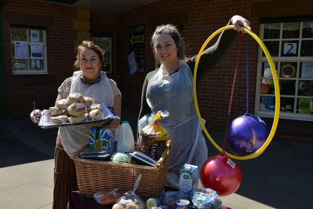 Maria Seymour (left) owner and sales assistant Emily Winter with a selection of goods on sale at The Place in The Park, Ward Jackson Park, Hartlepool. Picture by FRANK REID