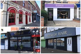 Clockwise from top left, Towers, Poppy's Hairdressing, House of Hair and Salon D.