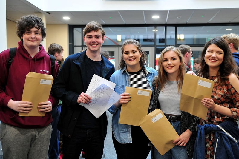 Students at English Martyrs Catholic School and Sixth Form College celebrate their results in 2016.