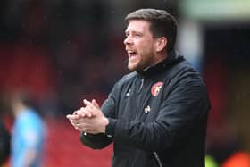 Walsall manager Darrell Clarke looks on during the Sky Bet League Two match between Walsall and Northampton Town at Banks's Stadium on February 15, 2020 in Walsall, England. (Photo by Pete Norton/Getty Images)
