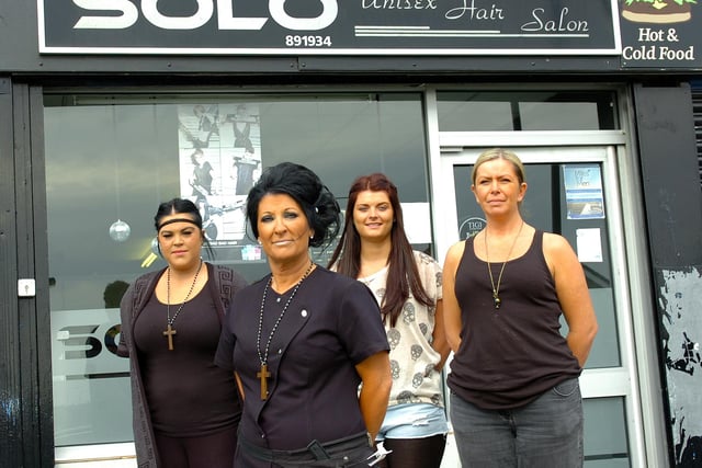 The team of Solo Unisex Hair Salon, on Owton Manor Lane, Hartlepool in 2012. Pictured, from left, were: Jaimee Smith, Melanie Owen, Charlotte Clements and Penny Osborne.