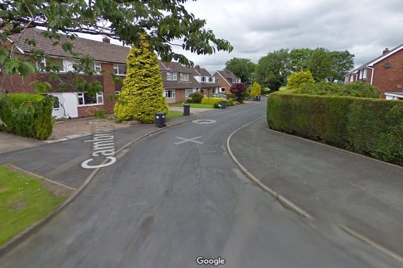 On or near Cambrian Close, Sprotbrough: One incident reported