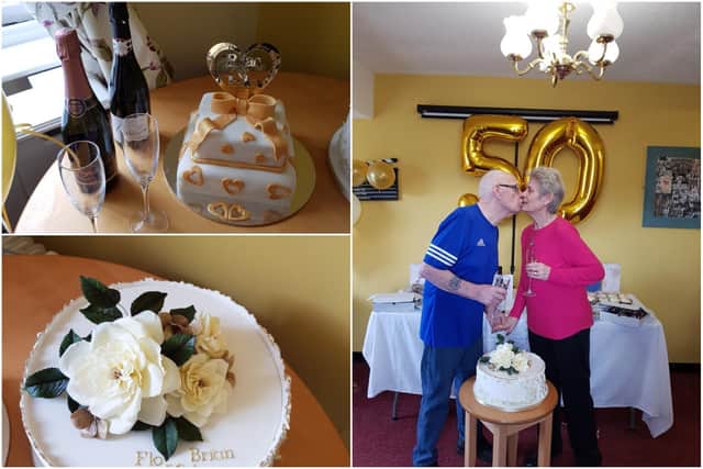 Brian and Florence Thompson celebrate their 50th wedding anniversary.