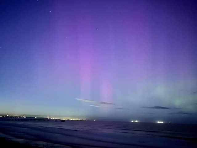 The Northern Lights as seen from the Headland in Hartlepool on November 5.