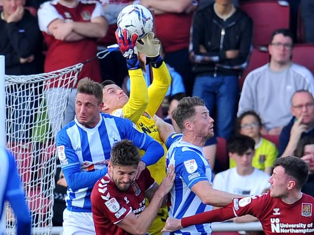 Hartlepool United were undone by a set piece against Northampton Town but were unable to capitalise on a number of their own. Picture by FRANK REID