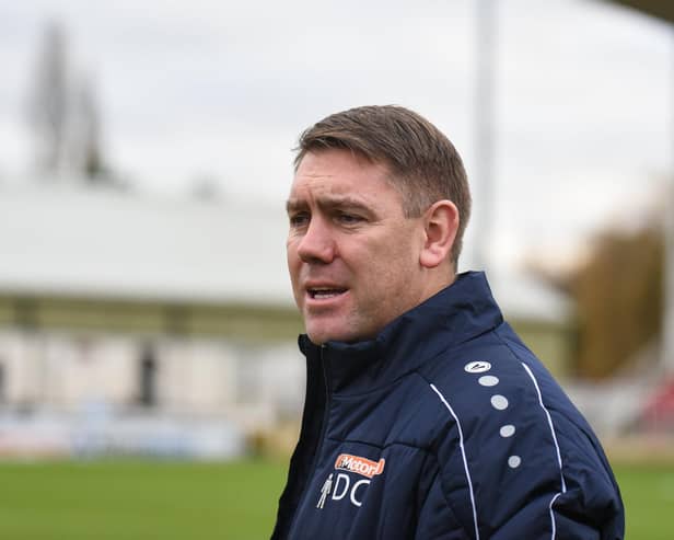 Hartlepool United manager Dave Challinor during the Vanarama National League match between Woking and Hartlepool United at the Kingfield Stadium (Credit: Paul Paxford | MI News)