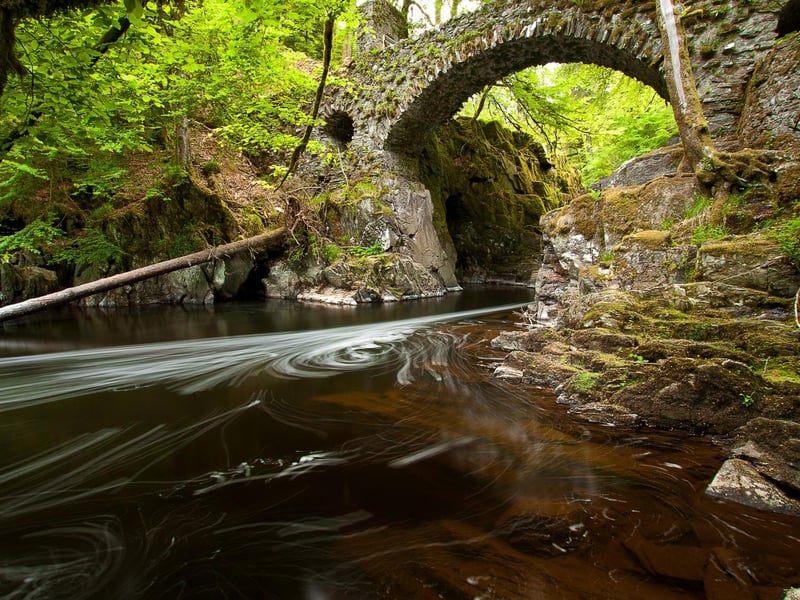 It doesn't get much more tranquil than the Hermitage in Perthshire - a stretch of forest that was orginally designed as a playground for the Duke of Atholl over 200 years ago. Douglas fir-lined paths lead to the spectacular Black Linn Falls and the pretty folly of Ossian's Hall.