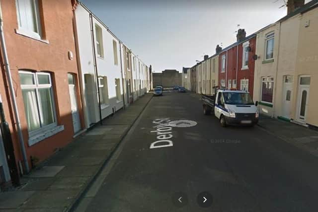 The raid took place on Derby Street in Hartlepool. Image by Google Maps.