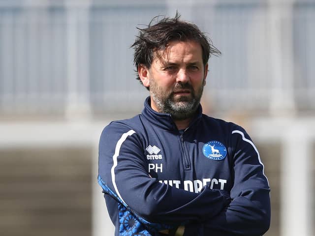 Paul Hartley has given an update on Hartlepool United's free agent search after the transfer window closed. (Credit: Mark Fletcher | MI News)