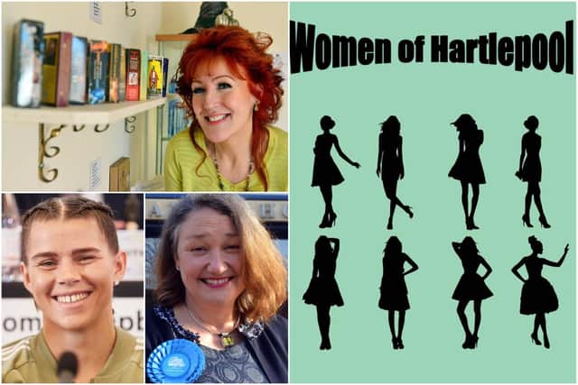 Entertainer Gina Pontoni, champion boxer Savannah Marshall and new MP Jill Mortimer will feature in the new book Women of Hartlepool.