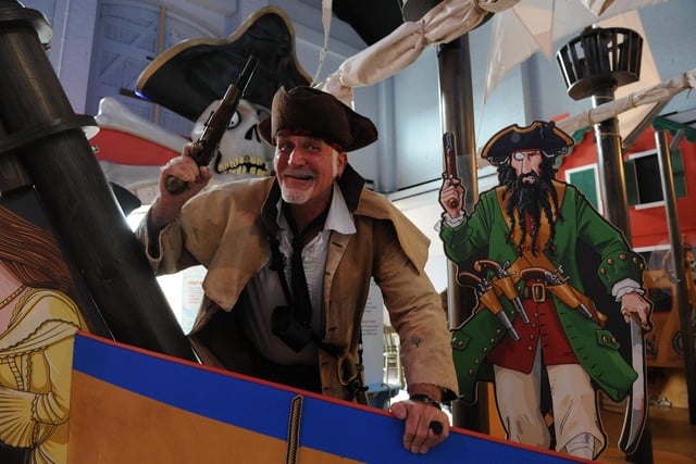 Pirate Steve Waites guided visitors through the exhibition.