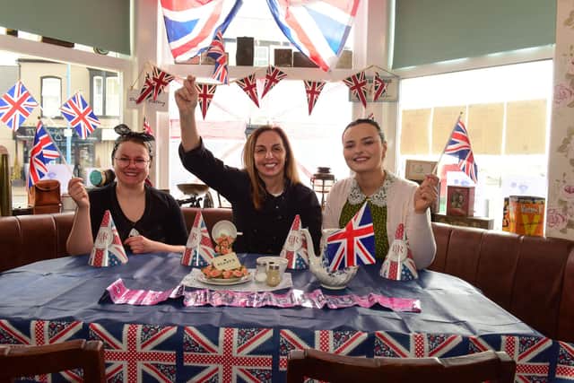 Left to right, Toni Kate Bousfield, Jacky Sullivan and Eve Ferry at  Glady's Vintage Tea Room, Seaton Carew