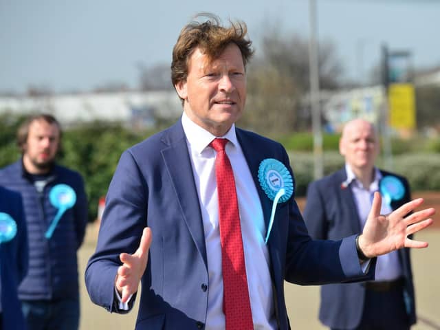 Richard Tice on the campaign trail ahead of the 2021 Hartlepool Parliamentary by-election. He has confirmed he will stand for Reform UK in town at the next General Election.