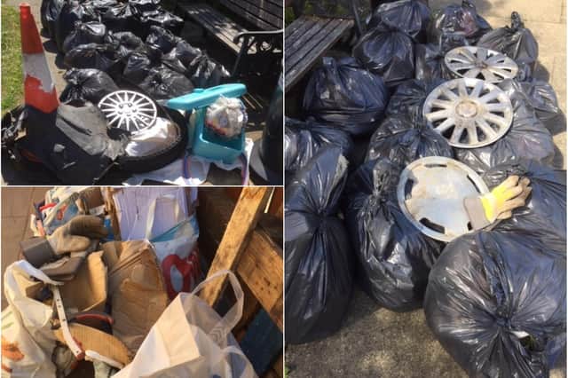 Members of a group called the ‘Big Town Tidy Up’ have collected everything from abandoned bags of dog dirt to gas canisters.