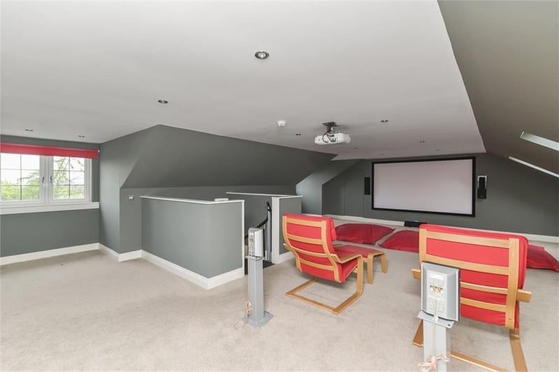 Home cinema room with HD technology.