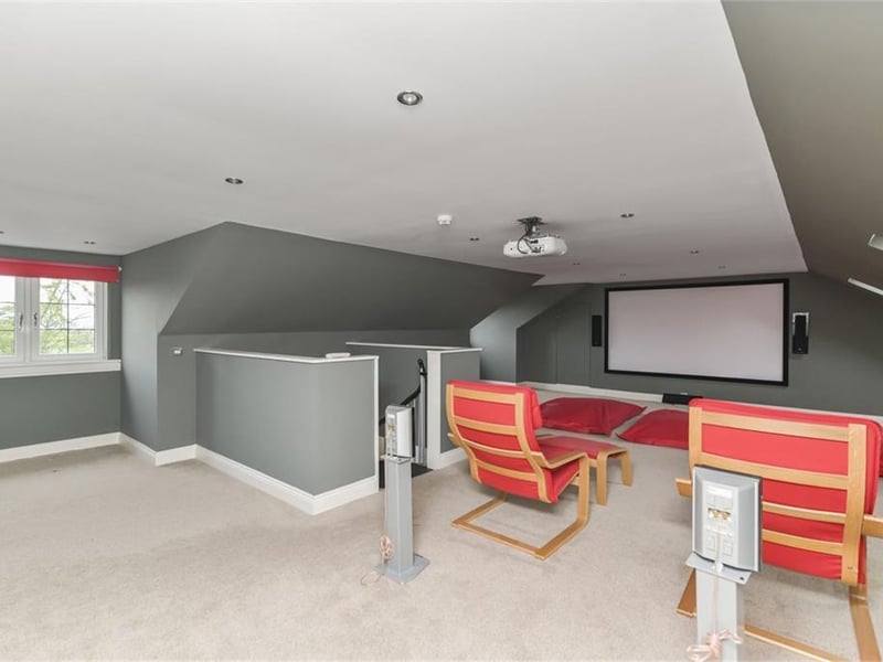 Home cinema room with HD technology.