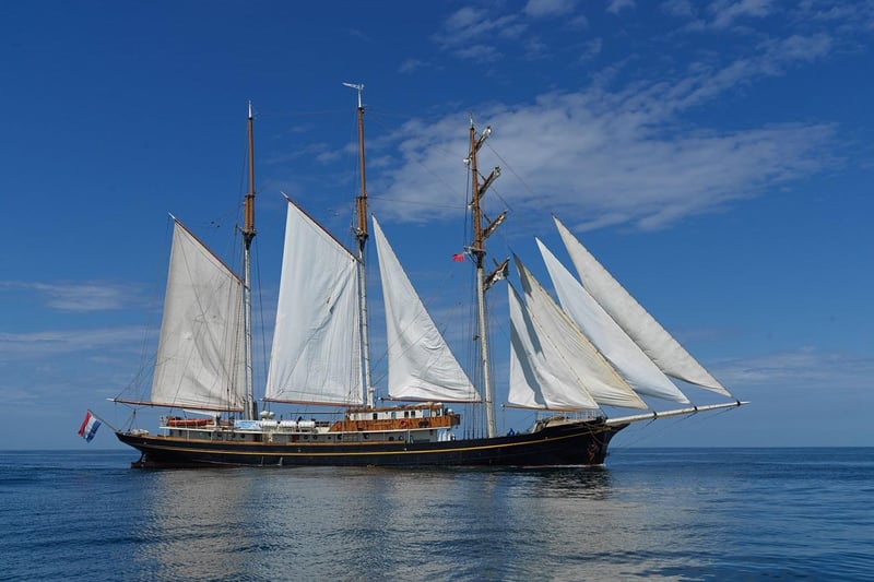 The Tall Ships start the next leg of the race towards Norway.