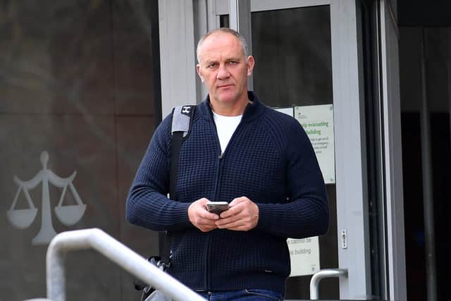 Stuart Finley outside of Teeside Magistrates Court, in Middlesbrough.