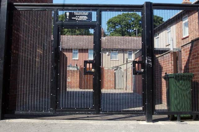 An example of alley gates used in Hartlepool to help tackle crime