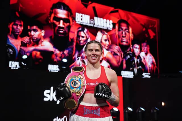 Savannah Marshall after her WBO world middleweight title defence against Maria Lindberg.