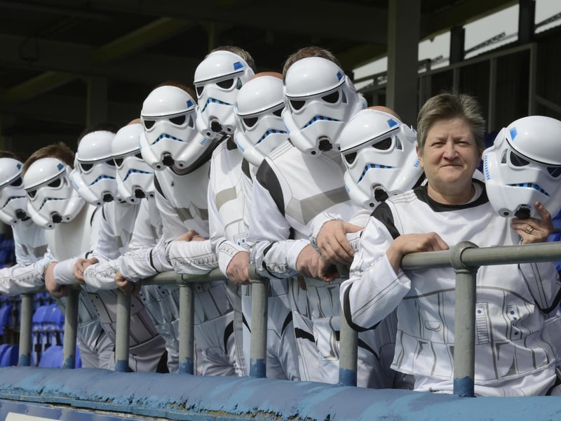 Angie Marchant and her Poolie Stormtroopers ahead of the trip to Plymouth in 2016.