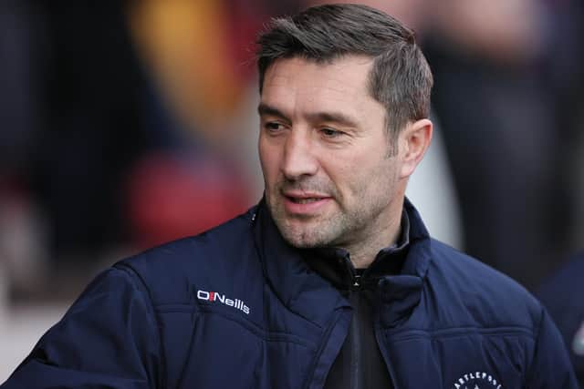 Graeme Lee will honour Hartlepool United's schedule with players to enjoy a day off after busy run of fixtures. (Credit: James Holyoak | MI News)